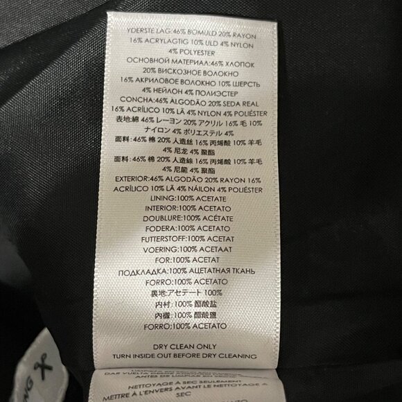 Michael Kors Size S Black & White Tweed Cropped Jacket Goldtone Hardware Pockets - Picture 9 of 12